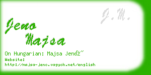 jeno majsa business card